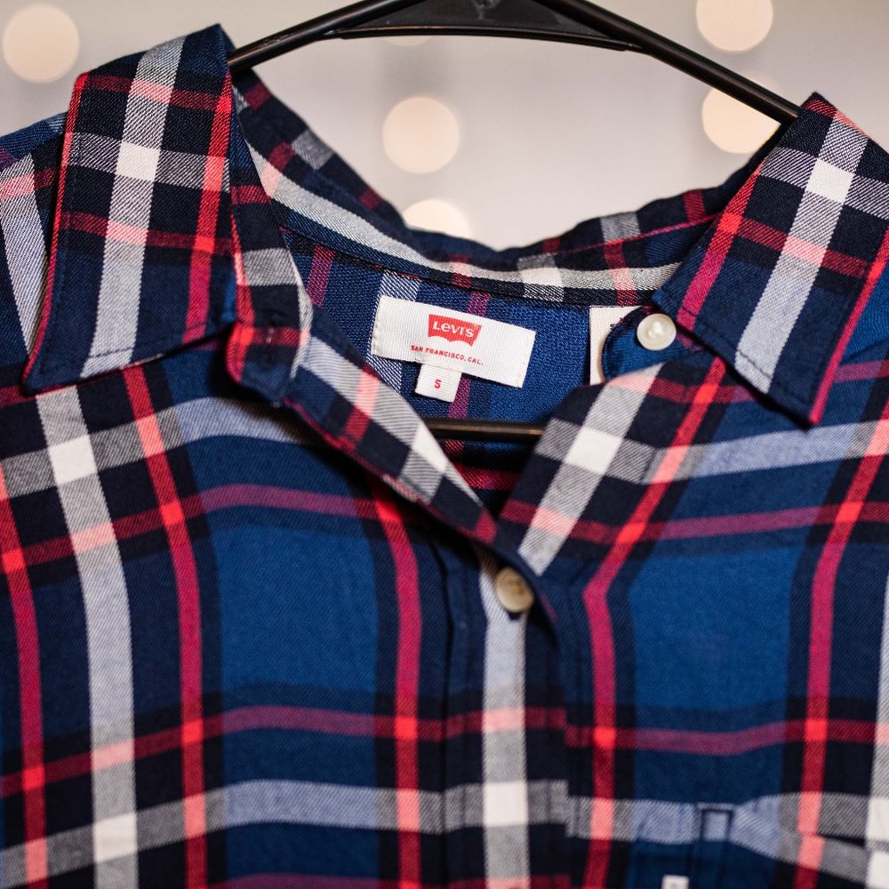 Levi's Plaid Button Down - image 2